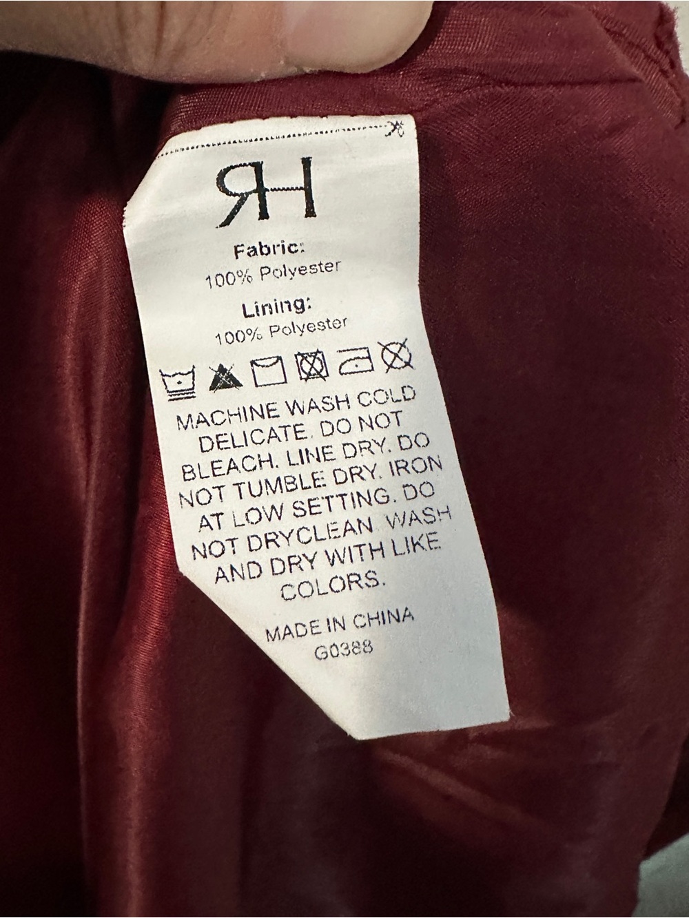 Rihoas A-Line Midi Skirt in Deep Burgundy - Picture 5 of 7